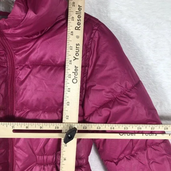 Old Navy Kids Girls Quilted Puffer Jacket Hooded Parka Coat Winter Warm Outwear - Picture 8 of 14